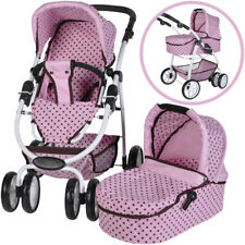 Knorrtoys Puppenwagen Coco 2in1 (Pink Mokka Dots)