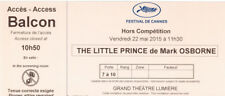 Ticket billet collector Le Petit Prince de/by Mark OSBORNE Cannes Film Festival 