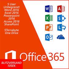 Microsoft Office 365 PRO PLUS 2016 für 5PC/5MAC 5TB OneDrive, LIFETIME