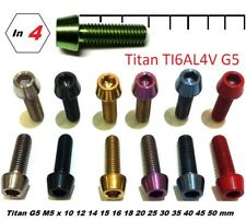 Titan M5 Schraube DIN 912 konisch bolt x10,12,14,16,18,20,25,30,35,40,45 schwarz