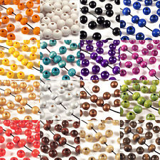 Lot de 100 Perles en Bois 8mm pour Bijoux Finition Française Plusieurs couleurs