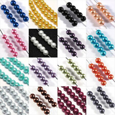 Lot de 100 Perles en Verre Nacrées 4mm pour Création de Bijoux Couleur aux choix