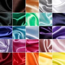 Silky Satin Fabric Plain Dress Craft Material Polyester 150cm Wide