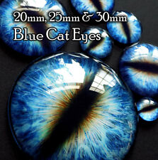 Taxidermy Glass Dragon, Cat, Halloween Monster Craft Eyes, Blue 20mm 25mm 30mm