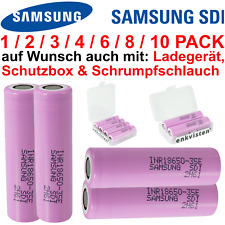 Samsung INR18650-35E Akku - 3500mAh 3.7V Zelle - Menge 1/2/3/4/6/10 Stück Li-Ion