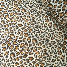 Polycotton Fabric Cheetah Leopard Hyena Print Animal Jungle Safari