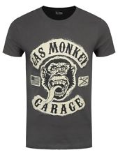 Gas Monkey Garage T-Shirt Patch Homme Gris Foncé