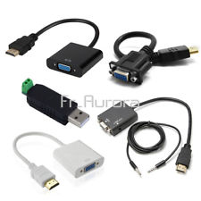 HDMI Male to VGA Female Video Converter Adapter Cable for PC DVD HDTV TV 1080P