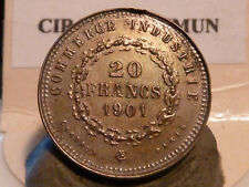 PL4(8) - JETON PLASTIQUE - 20 FRANCS - 1901 - COMMERCE INDUSTRIE - EN SUP !