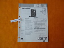 SERVICE MANUAL SONY TCM 14 15V english Reparatur Anleitung Schaltplan
