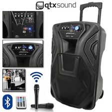 QTX Busker 12 Portable USB Bluetooth DJ Band Karaoke 12" PA Speaker System 