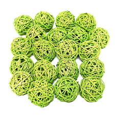 15 Rattankugeln h.-grün (gelblich) 5cm, Rattan Kugeln lose !!!
