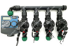 KIT IRRIGAZIONE PROGRAMMATORE ORBIT 4 ZONE ELETTROVALVOLA PRATO GIARDINO BACCARA
