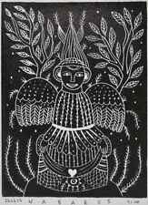 nabARus 240417-1 Linogravure - linocut - Linograbado - Outsider Art 13x18 cm