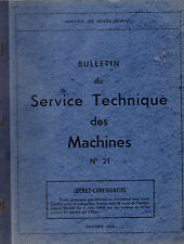 Bulletin du Service Technique des Machines - N°21- Ministère des Armées (Marine)