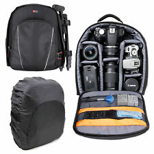 Deluxe DSLR SLR Camera Rucksack Case Bag Backpack For Canon Nikon Sony Olympus