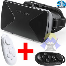 OCCHIALI Virtuali VR Realta' + GAMEPAD 3D Smartphone CONTROLLER Wireless VISORE