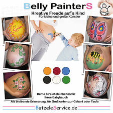 Farben Set Schwangerschafts Bauch Bemalung do it yourself Baby Bauch bemalen NEU