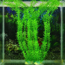 Plantes d'aquarium vert Plante d'eau Plante de poissons Réservoir de plastique