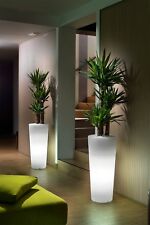 OFFERTA - VASO RESINA  TONDO ALTO 85 LUMINOSO KIT LUCE LED