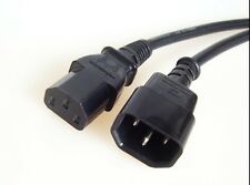 1,8m Netz-Kabel Stromkabel Kaltgeräte-Verlängerung schwarz Kupplung 1,80 m