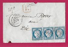 N°60 BANDE DE 3 GC 1716 GRENOBLE ISERE DIE DROME LETTRE COVER