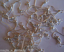 SUPER OFFERTA!! 40  MONACHELLE ARGENTO/ 40 GANCI PER CREARE FANTASTICI ORECCHINI