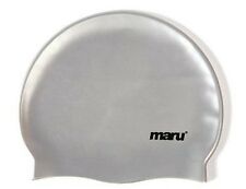 Maru Silicone Solide Natation Bonnet Argent Silicone