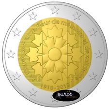 Pièce 2 euros commémorative FRANCE 2018 - Armistice et Bleuet - Qualité UNC