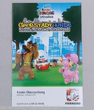 UeEi Ferrero Werbeblatt doppelseitig zur Serie Grossstadthunde 2010 Glanzpapier 
