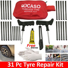 31Pcs Tire Puncture Repair Kit Tool Emergency Car, Van, Motorcycle for Tubeless 