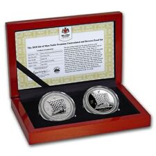 Isle of Man 2018 Noble PU + Reverse Proof Set 2x1 oz 999 Silber Silbermünzen