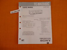 SERVICE MANUAL SONY TC W4060DC english Anleitung Reparatur Schaltplan