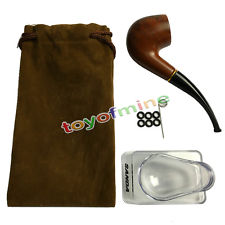 PIPE A TABAC COURBE FOYER EN BOIS LUSTRE, NEUF