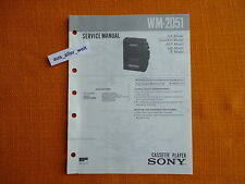 SERVICE MANUAL SONY walkman WM 2051 1990 Reparatur Anleitung  Schaltplan