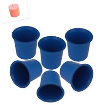 6 x Seamless Votive Candle Making Moulds, UK Made, Rigid Plastic, Craft. S7619