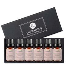 Lagunamoon Lot Huile Essentielle Naturelles, 100% Pure 6pcs Huiles Essentielles