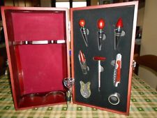 SET DA VINO SOMELIER CASSETTA IN LEGNO CON ATTREZZI + OMAGGIO.