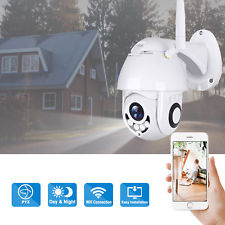 1080P IP Caméra Wifi Sans Fil Vidéo Surveillance Extérieur Sécurité TF Slot Dôme