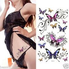 Femmes Tendance Papillon Tatouage Autocollants Joli Temporaire Imperméable