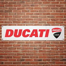 Ducati Corse Banner Garage Workshop Motorcycle PVC Sign Trackside Display