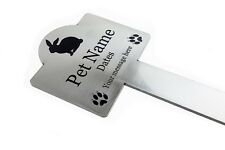 Personalised Pet Rabbit Memorial Plaque Stake S - Outdoor Garden Waterproof