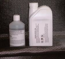 Kit Premium 2m2 CARBONE HR sergé + 1,4kg résine EPOXY Haute Transparence. 