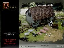 PEGASUS 7052. FARM ANIMALS. 1:72 SCALE. Cows, pigs, sheep, goats, poultry etc...