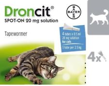 DRONCIT VERMIFUGE SPOT-ON POUR CHATS MOYENS DE 2.5 À 5KG BOITE DE 4 PIPETTES
