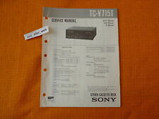 SERVICE MANUAL SONY  TC V715T english Anleitung Schaltplan Reparatur