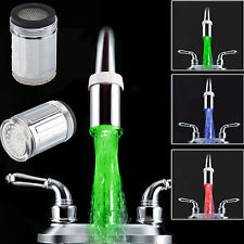 1pc LED 7 Couleur Embout Robinet Faucet Lumineux Sonde Température Lavabo Maison