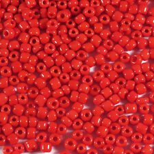 Perles de Rocailles en verre Opaque 2mm Rouge 20g (12/0)