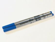 2 Blue Mont Blanc Rollerball Refills- Medium Point