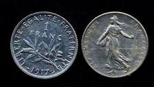 FRANCE 1 Franc 1917 AG